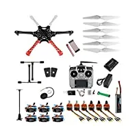 qwinout assembled rtf full set 2.4g 10 channel remote apm 2.8 gps compass f550 hexacopter diy drone combo (no manual)