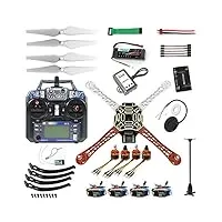 qwinout diy 450mm airframe 2.4g 6ch rc quadcopter arf combo full set drone with gps apm2.8 flight controller (all parts included for ready to fly, unassembly)